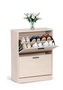 Inde - Mueble Zapatero 2 Niveles Slat Moblekit, Mueble organizador para calzado