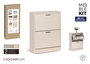 Inde - Mueble Zapatero 2 Niveles Slat Moblekit, Mueble organizador para calzado