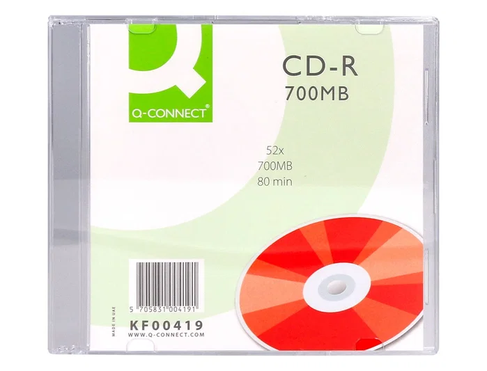 Q-connect CD-R 700MB 80min 52x Caja Slim 10 Unidades