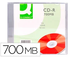 Q-connect CD-R 700MB 80min 52x Caja Slim 10 Unidades