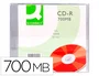 Q-connect CD-R 700MB 80min 52x Caja Slim 10 Unidades