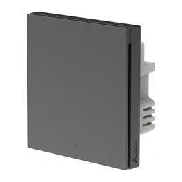 Aqara Smart Wall Switch H1 EU (Con Neutro, Un Solo Rocker) Gris - Compatible con HomeKit