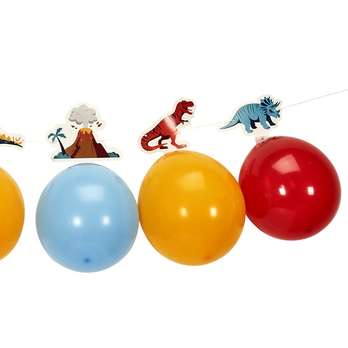 Party Time Guirnalda Globos Dinosaurio, Decoración Fiesta Original Multicolor con 6 Globos