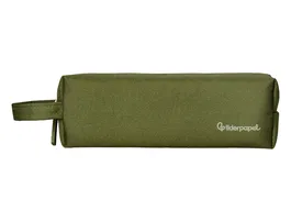 Liderpapel Estuche Portatodo Classic Rectangular con Asa 210x70mm Verde Militar
