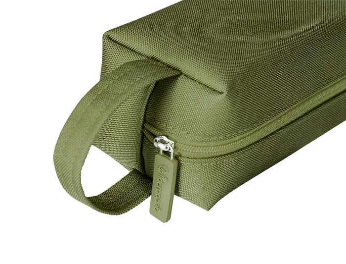 Liderpapel Estuche Portatodo Classic Rectangular con Asa 210x70mm Verde Militar