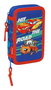 Safta Plumier Doble Pqño - Estuche con 29 Piezas Temáticas Cars, 12.5x19.5x4 cm, para Niños a Partir de 3 Años