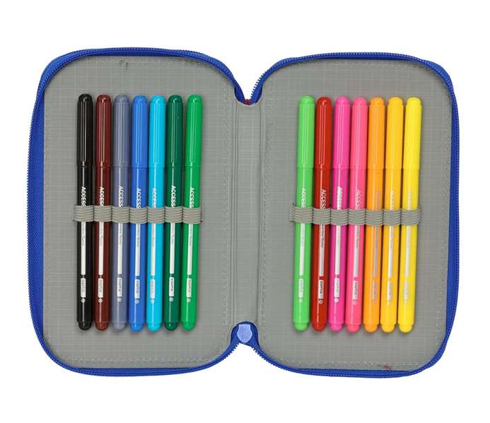 Safta Plumier Doble Pqño - Estuche con 29 Piezas Temáticas Cars, 12.5x19.5x4 cm, para Niños a Partir de 3 Años Safta Plumier Doble Pqño - Estuche con 29 Piezas Temáticas Cars, 12.5x19.5x4 cm, para Niños a Partir de 3 Años