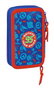 Safta Plumier Doble Pqño - Estuche con 29 Piezas Temáticas Cars, 12.5x19.5x4 cm, para Niños a Partir de 3 Años