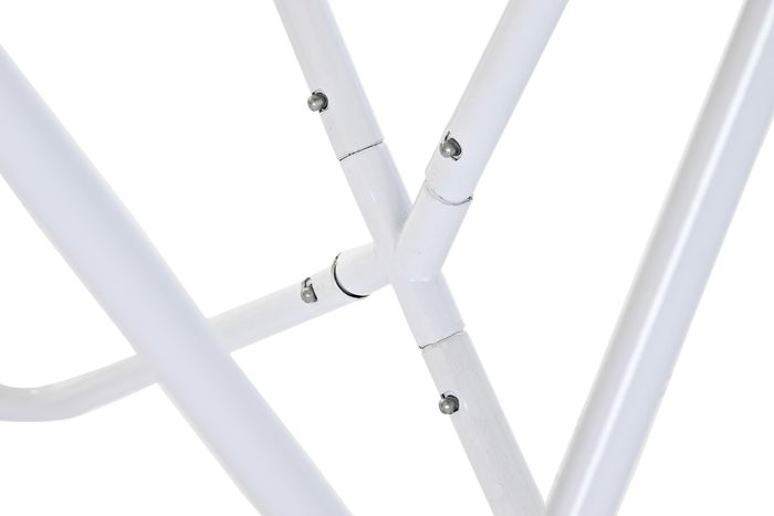 DKD Home Decor Onari Sillon Estilo Boho en Algodon y Hierro, Azul y Blanco, 74x65x90 cm