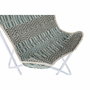 DKD Home Decor Sillón Mariposa Algodón y Hierro Azul