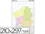 Teide Mapa mudo color Din A4 Galicia politico Teide Mapa mudo color Din A4 Galicia politico
