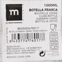 La Mediterranea Botella Frasca 1000 ml con tapón de corcho (12 Unidades)