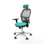 PIQUERAS Y CRESPO Silla de oficina Jorquera con mecanismo Sincro/Traslack, Turquesa y Gris