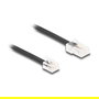 DeLOCK Cable Telefónico RJ45 Macho a RJ11 Macho, Negro, 2 Metros, 30 AWG