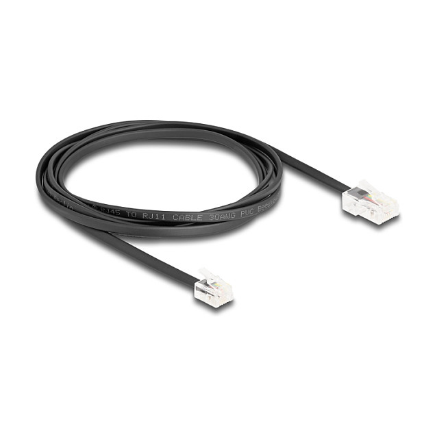 DeLOCK Cable telefónico RJ45 a RJ11 negro 2 m DeLOCK Cable telefónico RJ45 a RJ11 negro 2 m