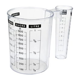 5Five Jarra Medidora Dos Depósitos 1 Litro Transparente Polipropileno