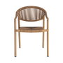 Silla Apilable Aluminio-Rattán Pe 56,50 X 62,50 X 80,50 cm (Set de 2)