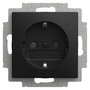 Busch-Jaeger 2CKA002013A5535 Enchufe SCHUKO Safety+ Busch-balance® SI Negro Mate Termoplástico IP20