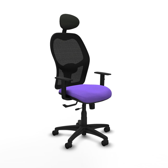 PIQUERAS Y CRESPO Silla de oficina Alocén Bali lila con malla negra PIQUERAS Y CRESPO Silla de oficina Alocén Bali lila con malla negra