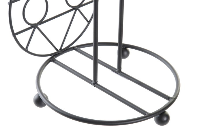 DKD Home Decor Portarrollos de Metal Geométrico Negro DKD Home Decor Portarrollos de Metal Geométrico Negro