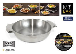 Inde Cazuela My Bar 18 cm para Servir y Cocinar, Apta para Inducción (Pack de 12)
