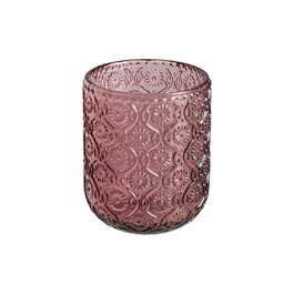 Ixia Vaso Rosa de Cristal para Decoración, 260ml