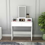 Hanah Home Mesa de Maquillaje Blanca con Espejo 80x85.9x40 cm