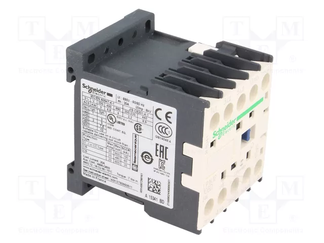 SCHNEIDER ELECTRIC LP1K1210BD Contactor TeSys K 3-polar 24VDC 12A