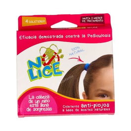 NO LICE Coletero Anti-Piojos Rosa/Azul 4 Ud.