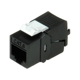 ROLINE Keystone Jack Cat.6 Class E RJ-45 sin blindaje negro
