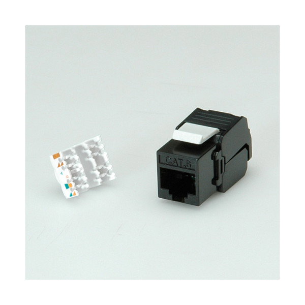 ROLINE Keystone Jack Cat.6 Class E RJ-45 sin blindaje negro