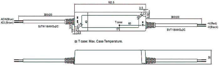 MEAN WELL LPF-60-24 Alimentador LED de 60W 24VDC 2,5A