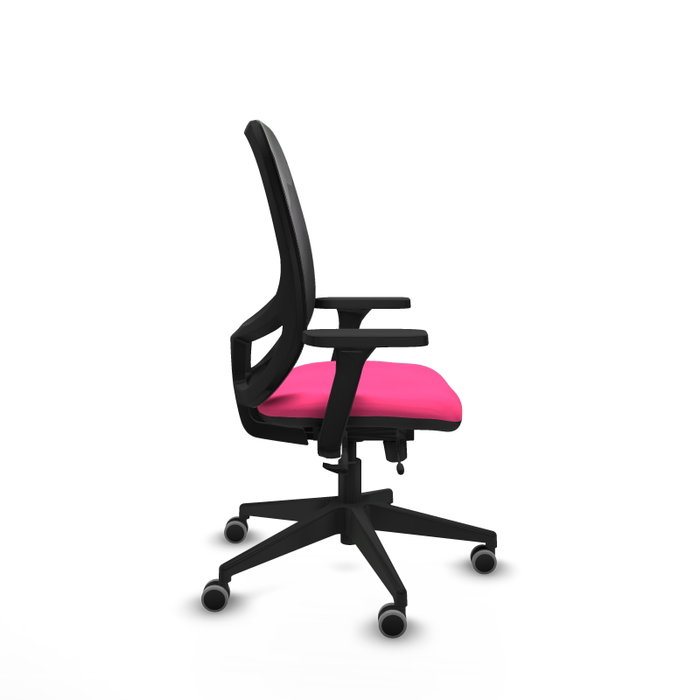 PIQUERAS Y CRESPO Silla de oficina Cilanco Rosa y Negro con mecanismo Sincro/Traslack