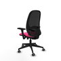 PIQUERAS Y CRESPO Silla de oficina Cilanco Rosa y Negro con mecanismo Sincro/Traslack