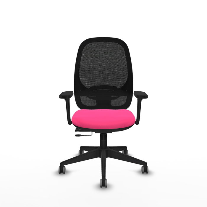 PIQUERAS Y CRESPO Silla de oficina Cilanco Rosa y Negro con mecanismo Sincro/Traslack