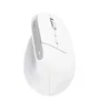 Trust Bayo+ Ratón Ergonómico Inalámbrico Bluetooth/2.4 GHz para Oficina, 6 Botones 2400 DPI Ajustable, Batería Recargable, Diseño Vertical Mano Derecha, Blanco