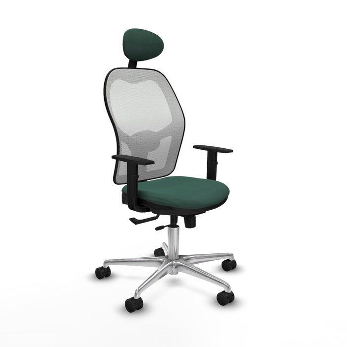 PIQUERAS Y CRESPO Silla de oficina Jorquera Verde botella y Blanco PIQUERAS Y CRESPO Silla de oficina Jorquera Verde botella y Blanco