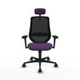PIQUERAS Y CRESPO Silla de oficina Mardos con mecanismo Sincro, Morado y Negro