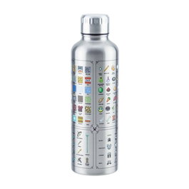 Paladone Botella de Agua de Acero Inoxidable con Diseño Minecraft, Color Negro
