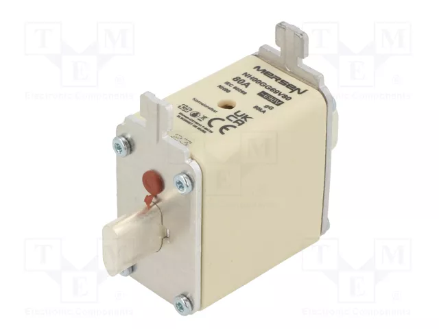 MERSEN Fusible de Cartucho NH00 80A 690VAC MERSEN Fusible de Cartucho NH00 80A 690VAC