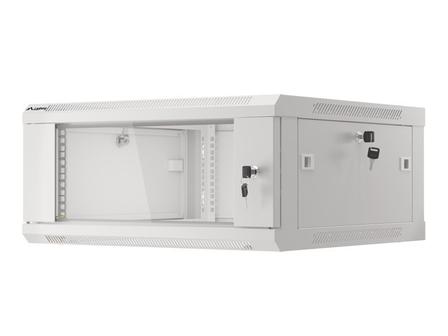Lanberg Armario Rack Mural 19 pulg. 4U 600x600 Gris V2