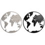 DKD Home Decor 2 x 99 x 99 cm Decoración Pared Loft Metal Led Negro Blanco (2 Unidades)