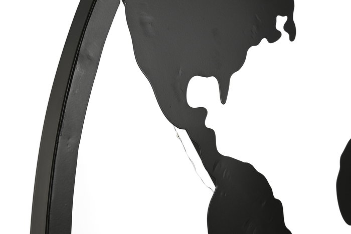 DKD Home Decor 2 x 99 x 99 cm Decoración Pared Loft Metal Led Negro Blanco (2 Unidades)