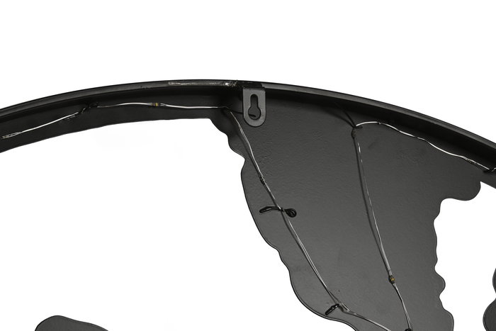 DKD Home Decor 2 x 99 x 99 cm Decoración Pared Loft Metal Led Negro Blanco (2 Unidades)