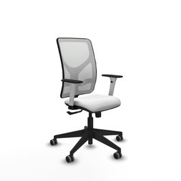 PIQUERAS Y CRESPO Silla de oficina Motilla con mecanismo Sincro, Blanco
