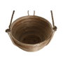 DKD Home Decor Set de 3 Maceteros Colgantes de Mimbre y Cuerda Natural