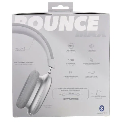 T'nB BOUNCE MAX Auriculares Bluetooth Blanco y Gris