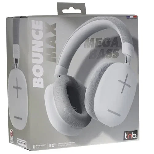 T'nB BOUNCE MAX Auriculares Bluetooth Blanco y Gris