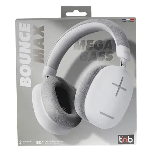 T'nB BOUNCE MAX Auriculares Bluetooth Blanco y Gris