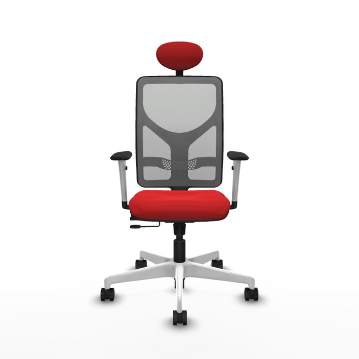PIQUERAS Y CRESPO Silla de oficina Motilla Rojo/Gris con mecanismo Sincro/Traslack PIQUERAS Y CRESPO Silla de oficina Motilla Rojo/Gris con mecanismo Sincro/Traslack
